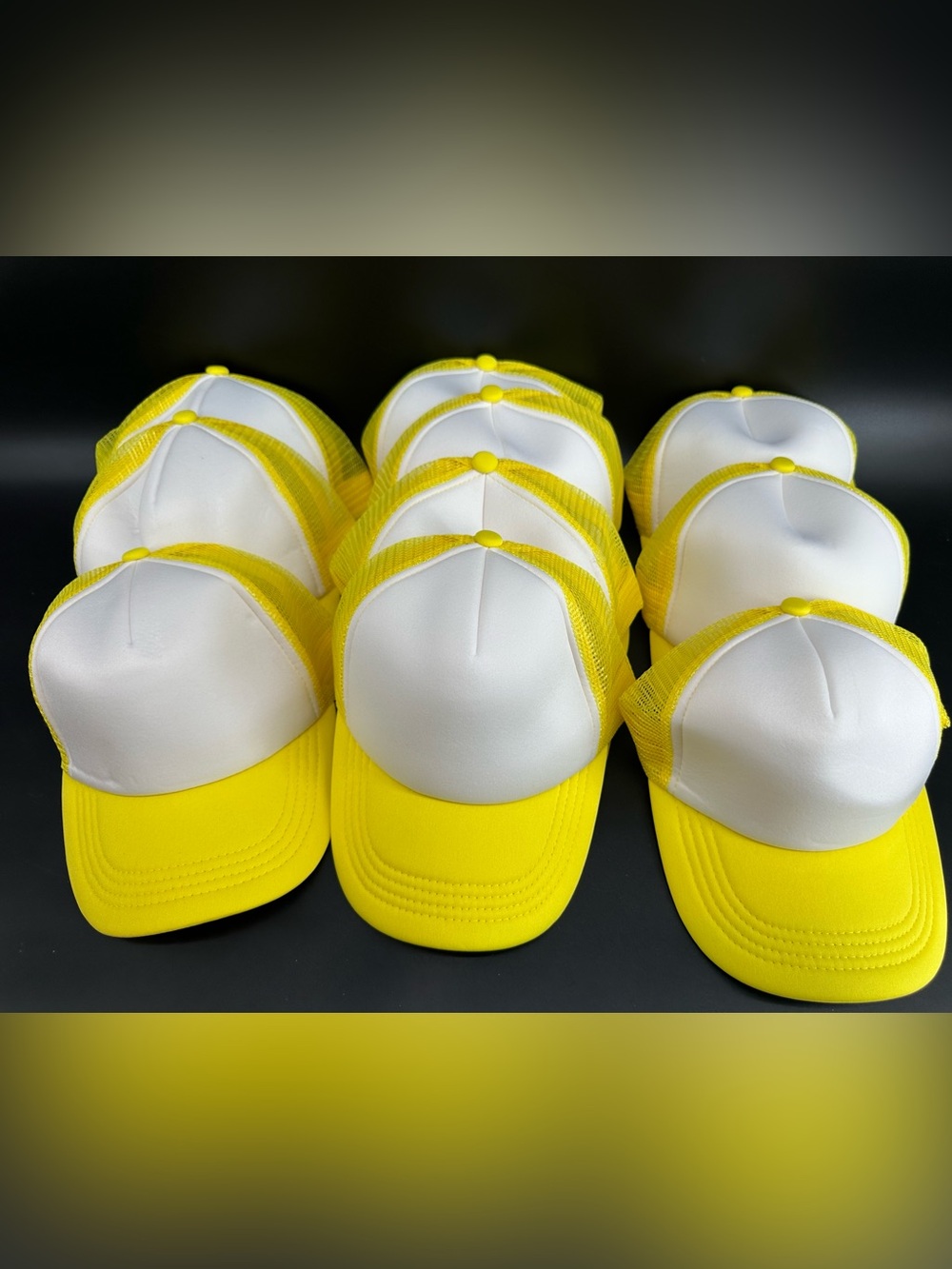 Yellow Trucker Hat Lot yellow White SnapBack NEW‎